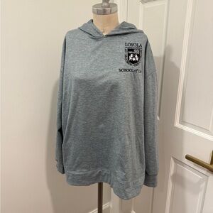 Loyola University Chicago Law School Hooded Top. 2XL. Grey. Storm Creek. Soft!